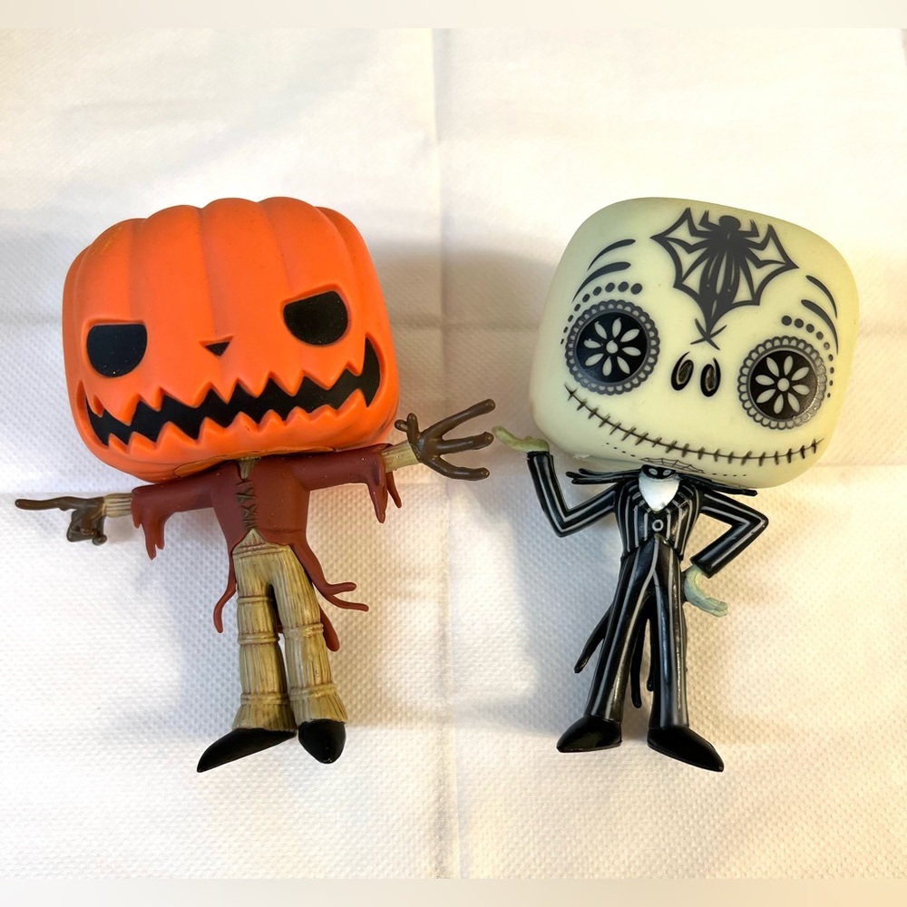 Set of 2 Funko Pop Disney Nightmare Before Christmas Loose Vinyl Pumpkin Jack 4"